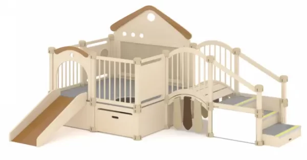 TODDLER SLIDER SET C L256xW195xH123cm Plywood with birch wood grain;Acrylic,Plastic