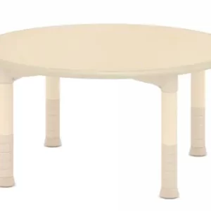 SNUGGLEE ROUND TABLE φ80xH34-46cm Top: 25mm Plywood with birch wood grain Leg: Birch wood and plastic