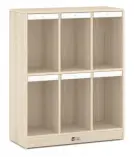 LUMIN LOCKER.6K L72.6xW35xH89.5cm 15mm Rubber wood with Ash wood grain melamine paper