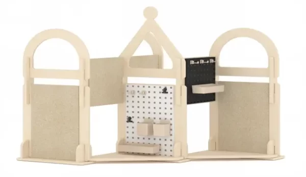SENSORY COMBINATION SET(15 PARTS) L167xW47xH120cm Plywood with brich grain melamine paper, Iron