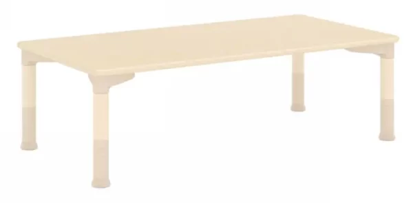 TODDLER RECTANGULAR TABLE
L120xW60xH34-46cm adjustable
Top: 25mm Plywood with birch wood grain
Leg: Birch wood and plastic