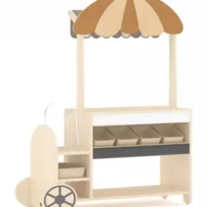 TODDLER SHOP CART L82xW35xH130cm Plywood with birch wood grain