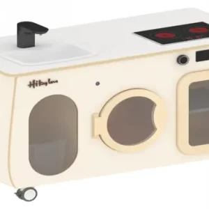 LINEA KITCHEN L100xW48.5xH57.3cm(with wheels) 15mm Plywood with birch wood grain melamine paper