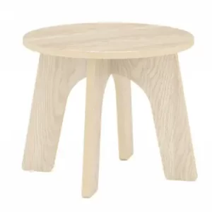 LUMIN STOOL φ29.4xH27cm Plywood with Ash wood grain melamine paper