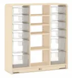 LINEA 17 CUBBY CABINET - B L91.4xW30xH101cm 15mm Plywood with birch wood grain melamine paper