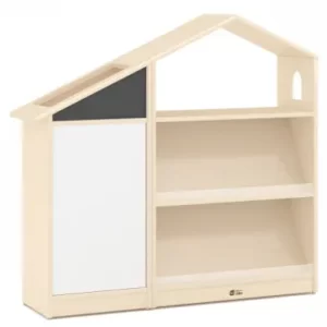 LINEA CABIN-SHAPED BOOKCASE L114xW30xH120cm 15mm Plywood with birch wood grain melamine paper