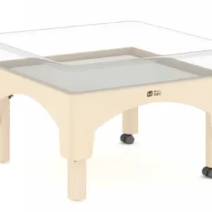 SHADOW EXPERIMENT TABLE Table：L60xW60xH40-52cm Box：L68xW68xH15cm Birch wood, plastic, Plywood with birch wood grain melamine paper