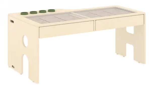 JIGSAW TABLE L120xW65xH59.5cm Plywood with birch wood grain melamine paper