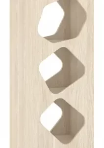 LUMIN GEOMETRIC BOOKCASE.E L40xW33xH100cm Plywood with Ash wood grain melamine paper