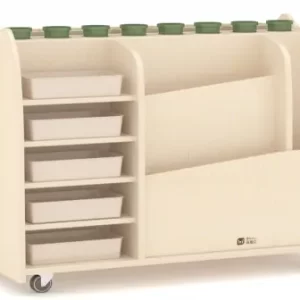 LINEA ART MULTI-FUNCTIONAL CABINET L91xW50xH75cm(with wheels) 15mm Plywood with birch wood grain melamine paper