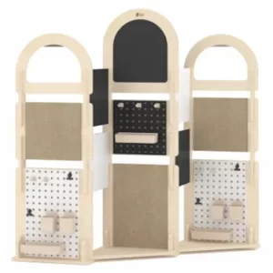 SCREEN COMBINATION SET(22 PARTS) L167xW47xH157cm Plywood with brich grain melamine paper, Iron