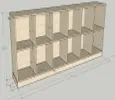 LOCKER-12K L240*W35*H90CM 15mm Plywood with birch wood grain melamine paper