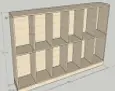 LOCKER-12K L240*W35*H120CM 15mm Plywood with birch wood grain melamine paper