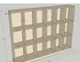 LOCKER-18K L240*W35*H150CM 15mm Plywood with birch wood grain melamine paper