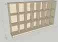 LOCKER-21K L280*W35*H150CM 15mm Plywood with birch wood grain melamine paper