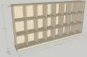 LOCKER-24K L320*W35*H150CM 15mm Plywood with birch wood grain melamine paper