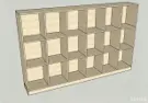 LOCKER-18K L240*W35*H120CM 15mm Plywood with birch wood grain melamine paper