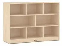 MAPORA 6 CUBBY CABINET L91.6XW30XH80CM, 16MMMFC WITH MAPLE GRAIN MELAMINE PAPER CABINET TOP 15MM, PLYWOOD WITHMAPLE GRAIN MALEMINE PAPER
