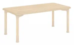 MAPORA RECTANGULAR TABLE L120XW60XH49/52 ADJUSTABLE 25MM MFC WITH MAPLE WOOD GRAIN MALAMINE PAPER