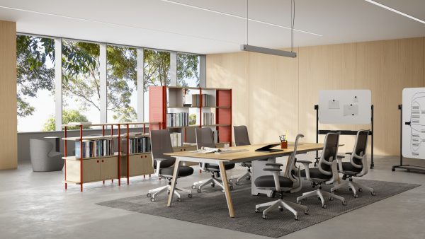 MESAS DUAL MEETING TABLE WALNUT MEDIDA:W4800x D1600 x H745
