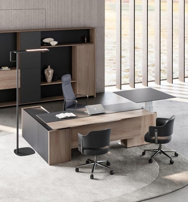 MESAS CAPRI EXECUTIVE TABLE WALNUT MEDIDA:Main table：W2000*D900.