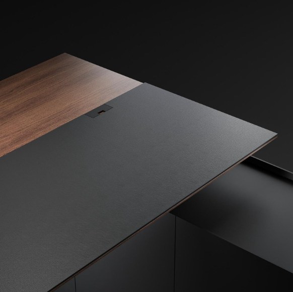 MESAS CAPRI EXECUTIVE TABLE BLACK MEDIDA:Main table：W2000*D900