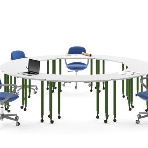 MESAS Mesa Mobinova modelo FLEX, versión ROUND TABLE, acabado . Medidas: D900 x H745 · 272-1FR1-GR