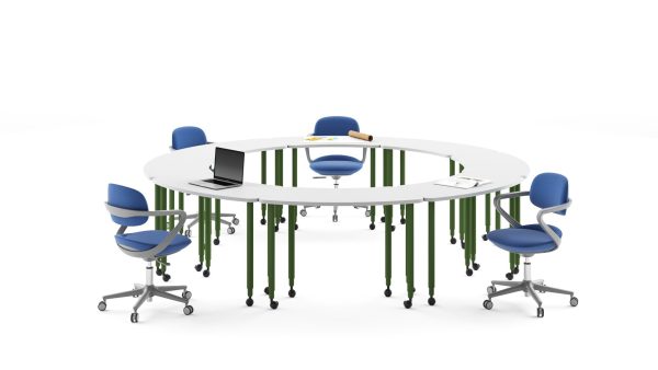 MESAS Mesa Mobinova modelo FLEX, versión ROUND TABLE, acabado . Medidas: D900 x H745 · 272-1FR1-GR
