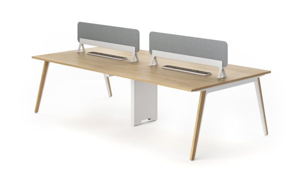 MESAS DUAL WORKSTATIONS WALNUT MEDIDA:W2400*D1200*H745 Face to face workstation for 4 seats