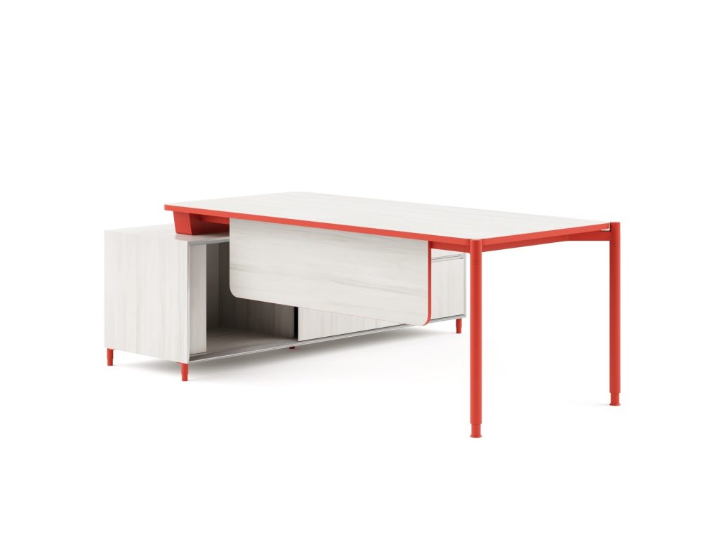 MESAS Mesa Mobinova modelo FLEX, versión MEETING TABLE, acabado . Medidas: W1800x D800 x H745 · 272-1FM1-RD