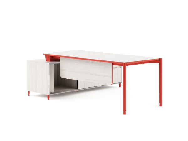 MESAS Mesa Mobinova modelo FLEX, versión MEETING TABLE, acabado . Medidas: W1800x D800 x H745 · 272-1FM1-RD
